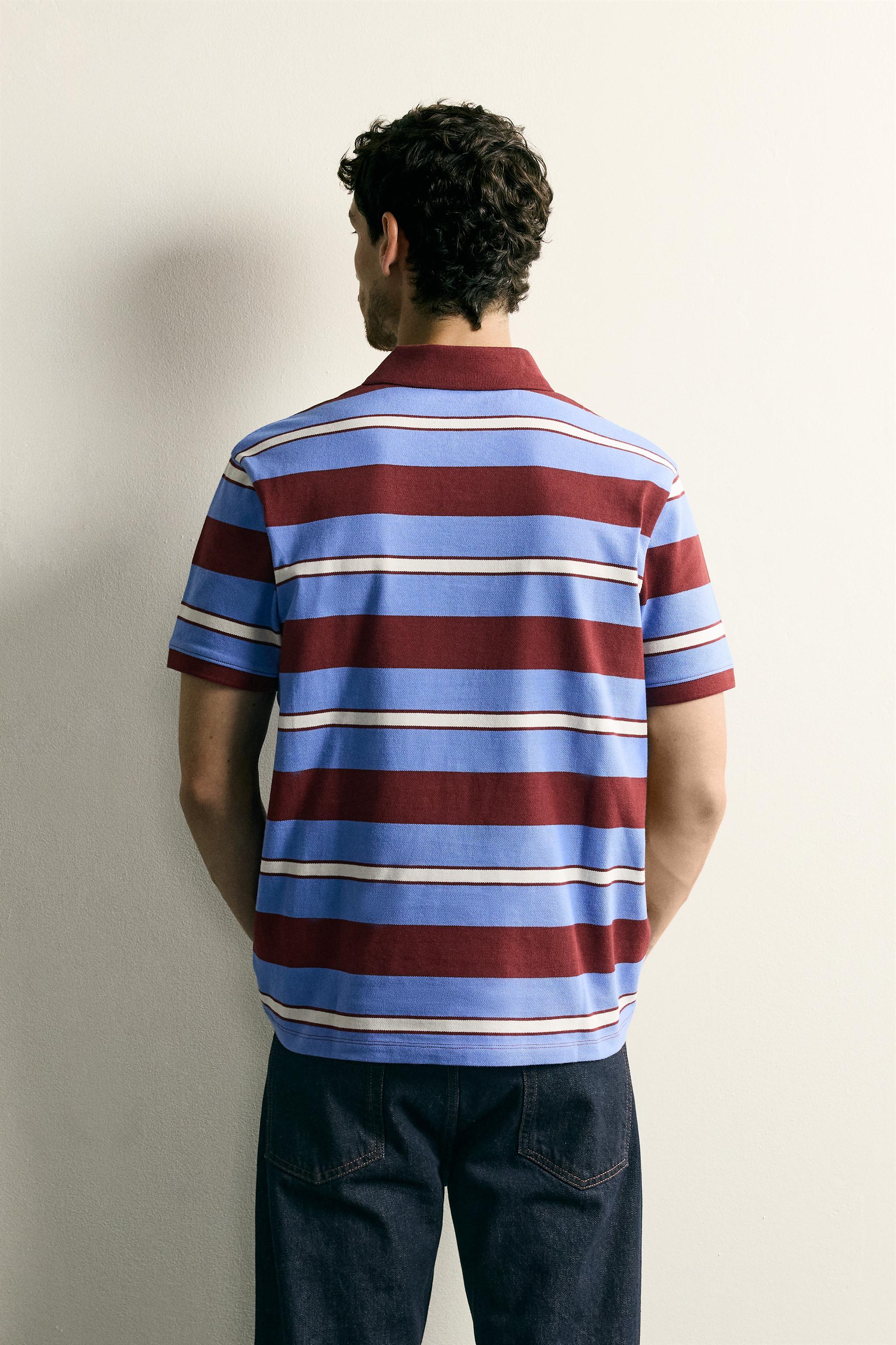 REGULAR FIT STRIPED PIQUÉ POLO